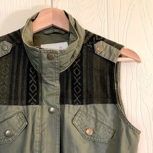 American Rag Aztec Olive Utility Vest XS
